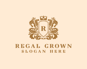 Floral Royalty Crown logo design