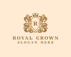 Floral Royalty Crown logo design