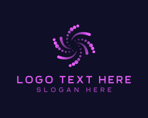 Lab - Software Dot Swirl logo design