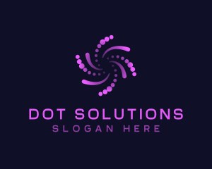 Software Dot Swirl logo design