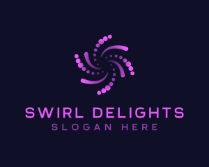 Software Dot Swirl logo design