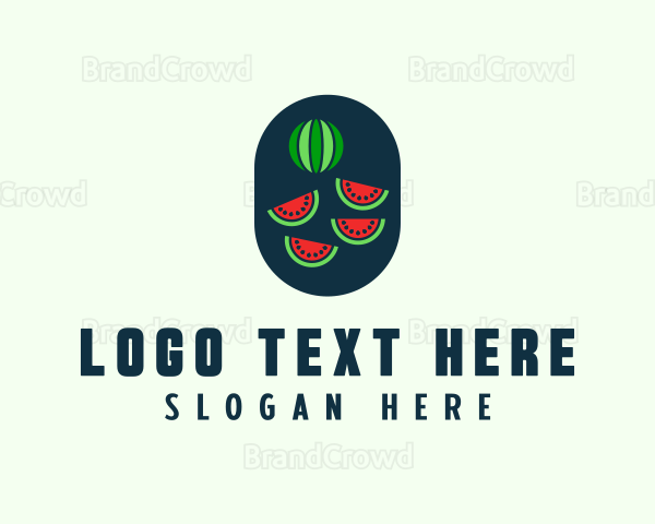 Watermelon Fruit Slices Logo