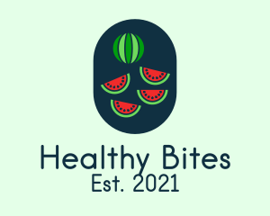 Nutritious - Watermelon Fruit Slices logo design