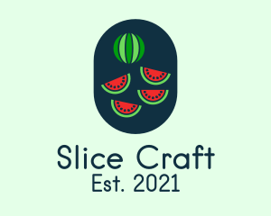 Sliced - Watermelon Fruit Slices logo design