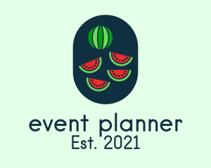Produce - Watermelon Fruit Slices logo design