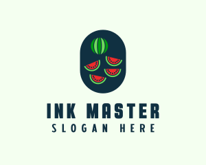 Watermelon Fruit Slices Logo