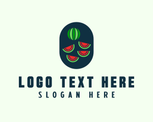 Watermelon Fruit Slices Logo