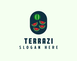 Watermelon Fruit Slices Logo