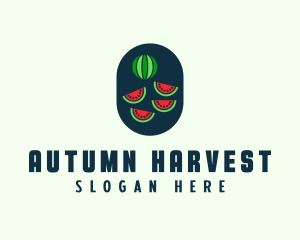 Watermelon Fruit Slices logo design