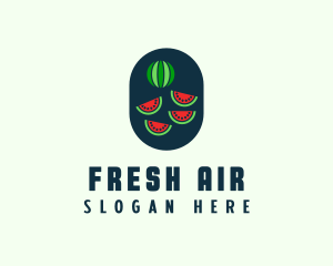 Watermelon Fruit Slices logo design