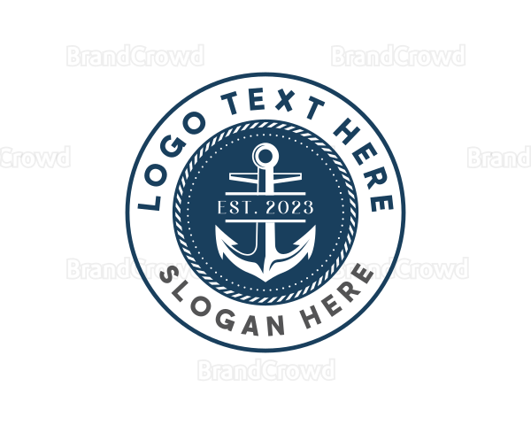Nautical Ship Anchor Logo