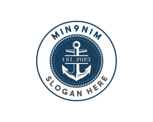 Nautical Ship Anchor Logo