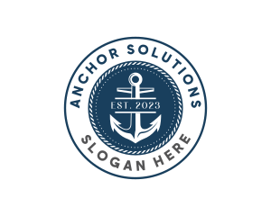 Nautical Ship Anchor logo design