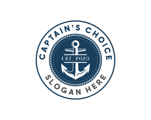 Captain - Nautical Ship Anchor logo design