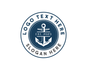 Rope - Nautical Ship Anchor logo design