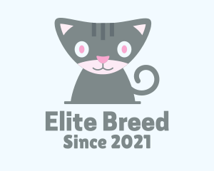 Gray Cat Character logo design
