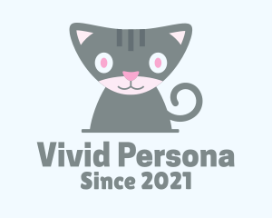 Character - Gray Cat Character logo design