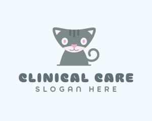 Gray Cat Character logo design