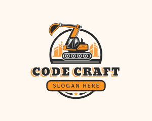 Construction Builder Excavator Logo