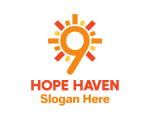 Solar Sun Number 9 Logo
