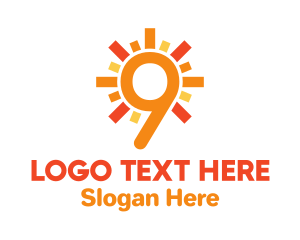 Solar Sun Number 9 Logo