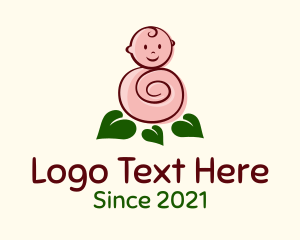 Pram - Leaf Baby Nursery logo design