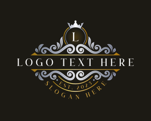 Luxe - Crown Luxury Ornament logo design