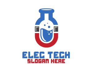 Electromagnetic - Magnet Lab Flask logo design