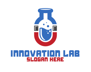 Magnet Lab Flask logo design