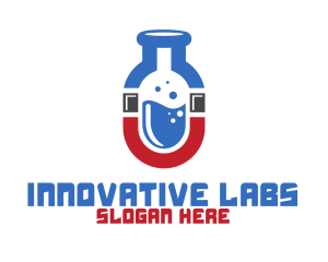 Magnet Lab Flask logo design