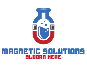 Magnetic - Magnet Lab Flask logo design