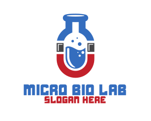 Magnet Lab Flask logo design