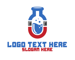 Whiteboard - Magnet Lab Flask logo design