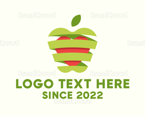 Healthy Apple Fruit Logo