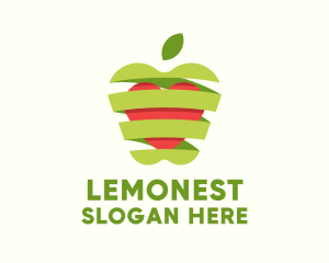 Healthy Apple Fruit  Logo
