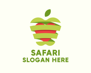 Healthy Apple Fruit  Logo