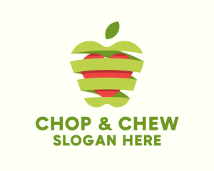 Healthy Apple Fruit  Logo