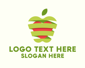 Healthy Apple Fruit  Logo