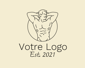 Gym - Masculine Male Body logo design