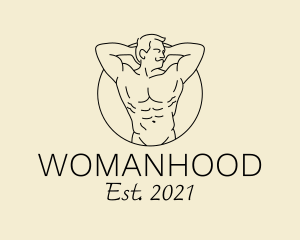 Muscular - Masculine Male Body logo design