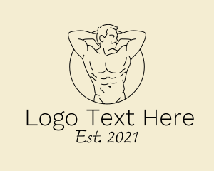 Body Builder - Masculine Male Body logo design