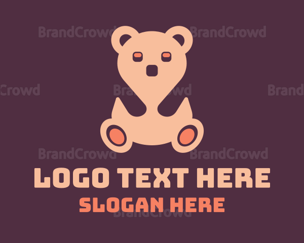 Pink Teddy Bear Logo