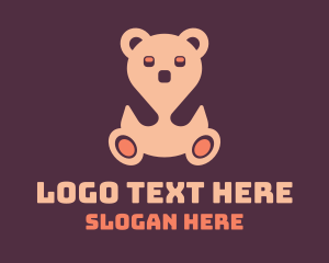 Bear - Pink Teddy Bear logo design