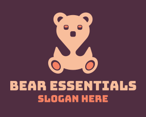 Pink Teddy Bear logo design