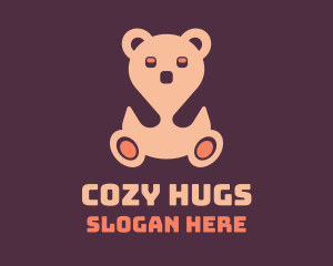 Cuddly - Pink Teddy Bear logo design