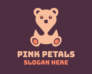 Pink Teddy Bear logo design