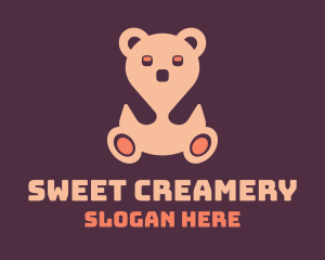 Pink Teddy Bear logo design