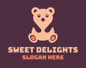 Pink Teddy Bear logo design