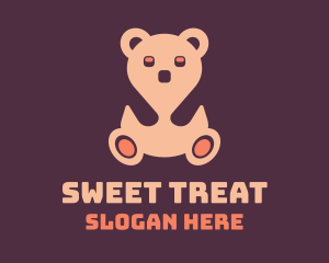 Pink Teddy Bear logo design