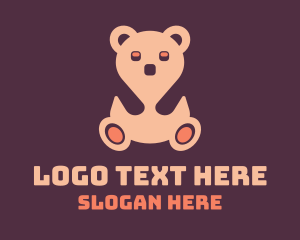 Teddy - Pink Teddy Bear logo design